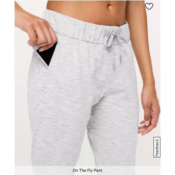 Lululemon on the fly gray marled everyday cropped pants - Picture 3 of 12